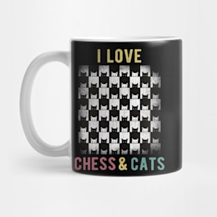 I Love Chess and Cats Mug